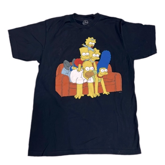 The Simpsons tee shirt blue with Homer Lisa Bart Maggie Marge couch graphic M - Picture 1 of 7